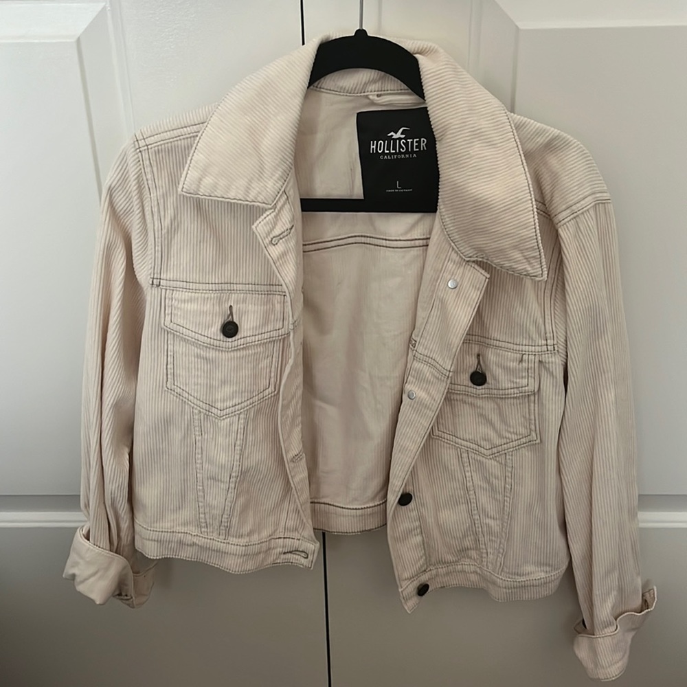 Hollister Cream Corduroy Jacket